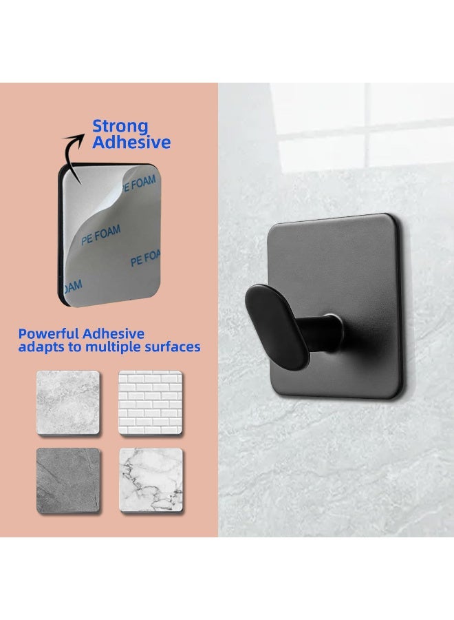 سكينة 6 خطافات حائط، تعليقات جداريه لاصقه،علاقات جدارية ذاتية اللصق،خطافات تعليق،خطافات جداريه من الفولاذ المقاوم للصدأ 304 بدون أثر،علاق لاصق بدون مسامير، خطاف مقاوم للصدأ ومقاوم للماء للحمام والمطبخ والتعليق، رداء المعطف، منشفة - Image 2